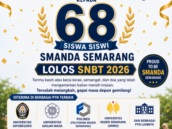 68 Siswa SMA Negeri 2 Semarang Lolos SNBT 2026, Prestasi Membanggakan untuk Sekolah dan Orang Tua Murid